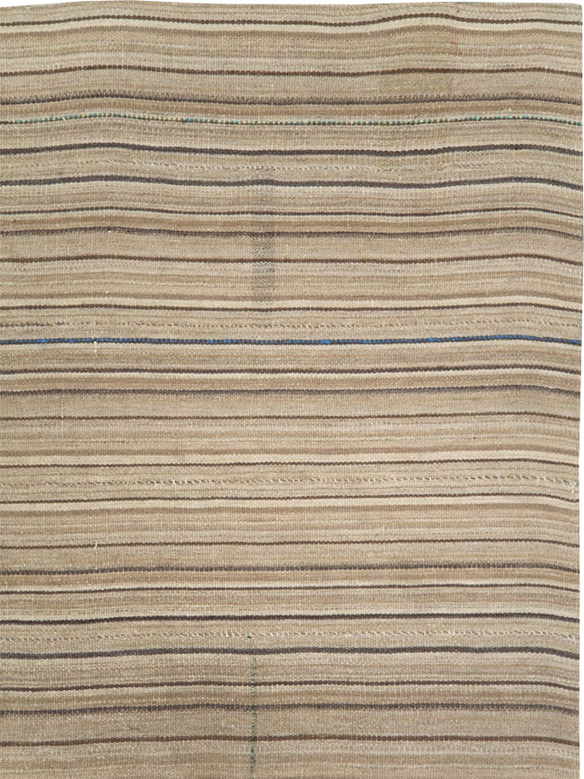 Vintage Persian Flatweave Kilim Room Size Rug, No.28545 - Gsblank