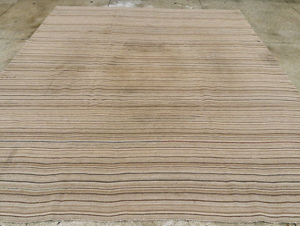 Vintage Persian Flatweave Kilim Room Size Rug, No.28545 - Gsblank