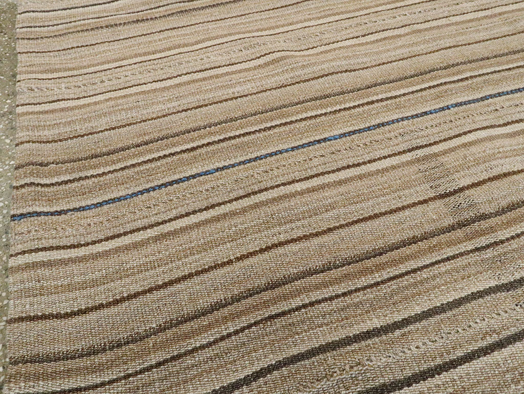 Vintage Persian Flatweave Kilim Room Size Rug, No.28545 - Gsblank