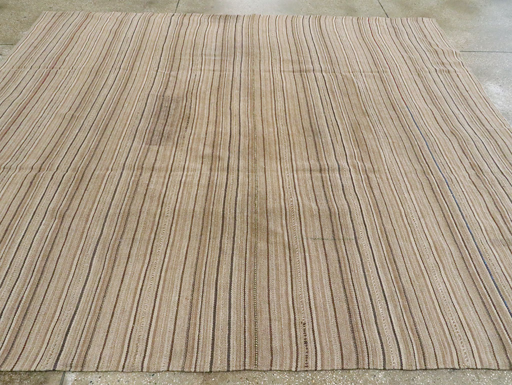 Vintage Persian Flatweave Kilim Room Size Rug, No.28545 - Gsblank