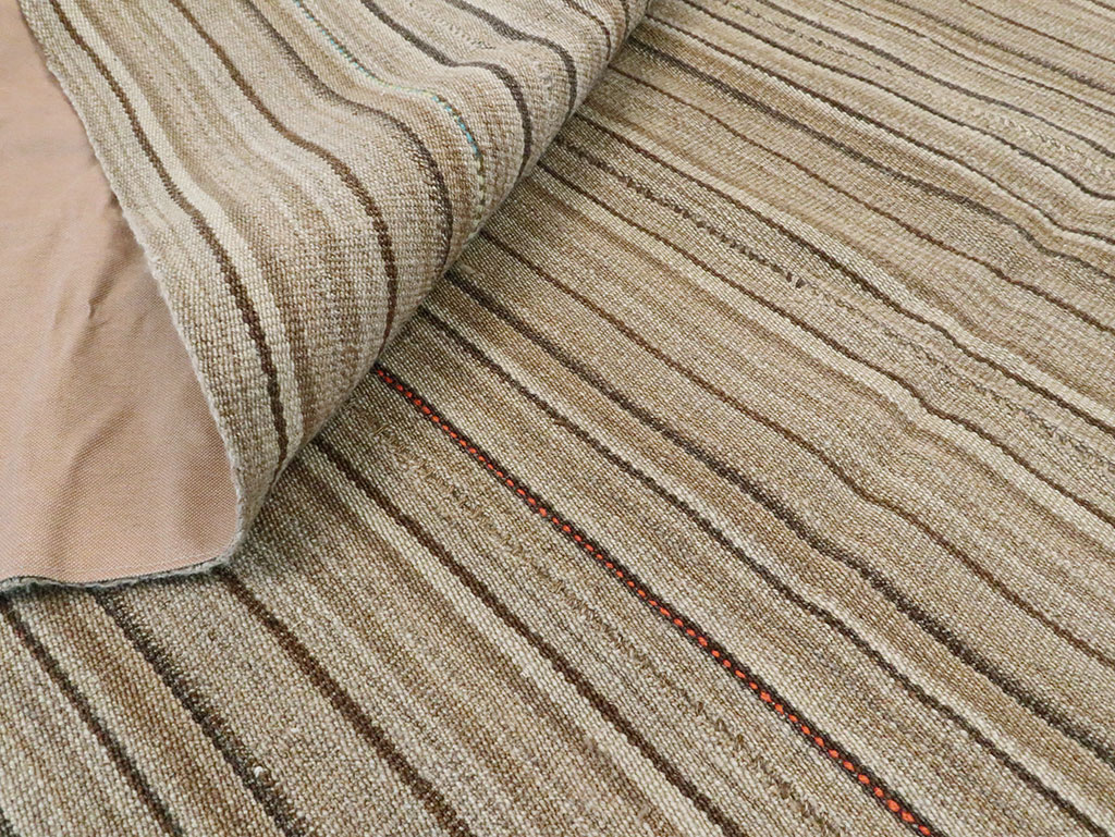 Vintage Persian Flatweave Kilim Room Size Rug, No.28545 - Gsblank