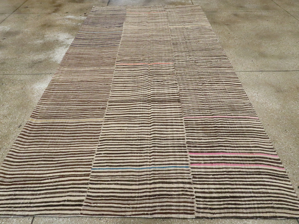 Vintage Persian Mazandaran Kilim Gallery Carpet, No.28549 - Gsblank