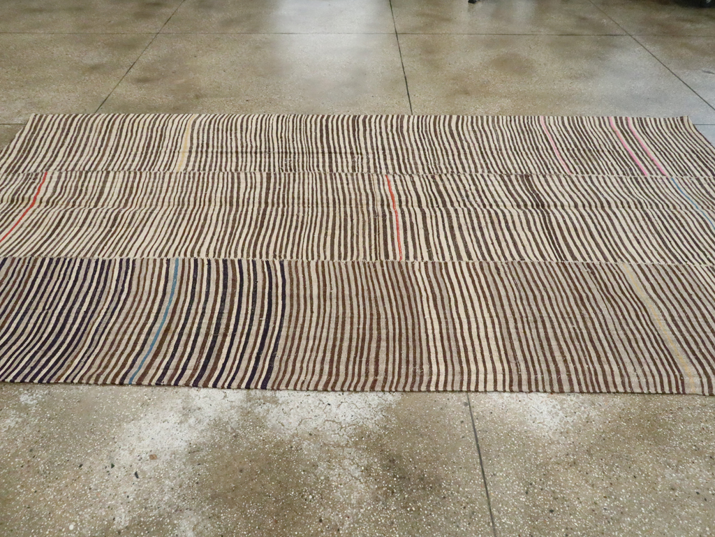 Vintage Persian Mazandaran Kilim Gallery Carpet, No.28549 - Gsblank