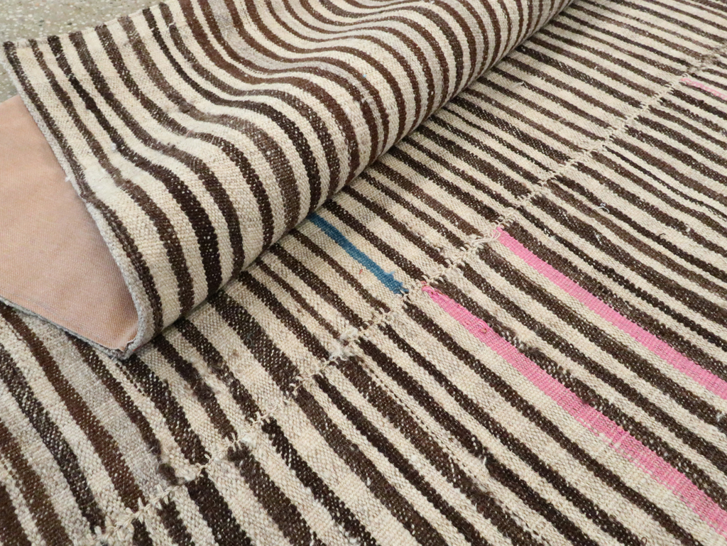 Vintage Persian Mazandaran Kilim Gallery Carpet, No.28549 - Gsblank