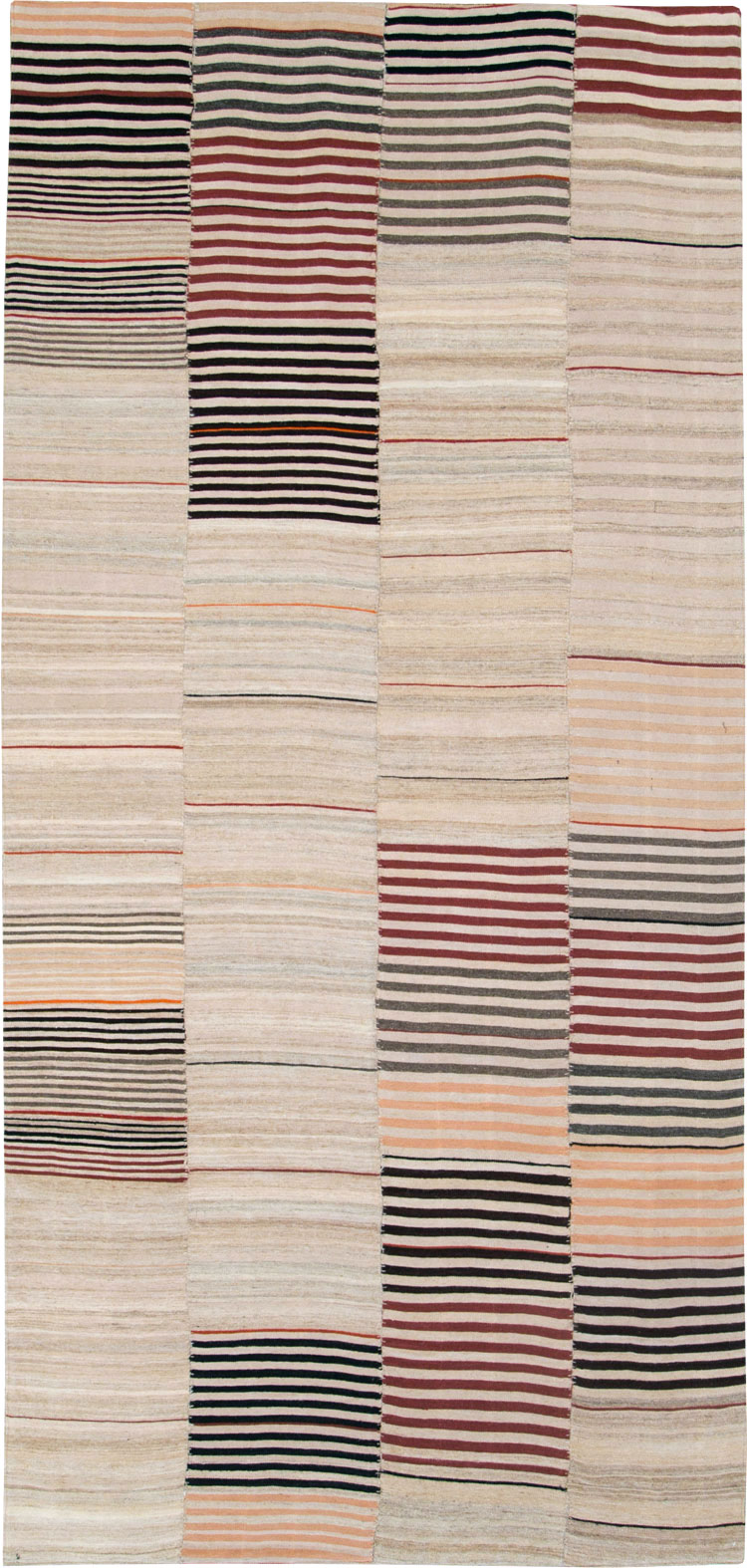 Vintage Persian Flatweave Kilim Gallery Rug, No.28550 - Gsblank