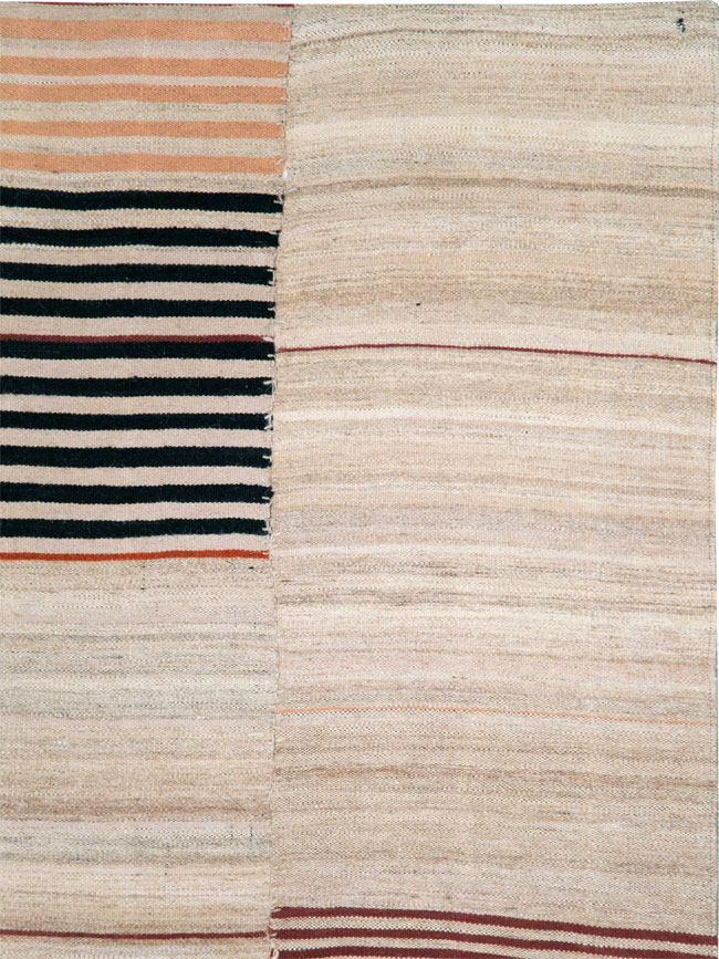 Vintage Persian Flatweave Kilim Gallery Rug, No.28550 - Gsblank