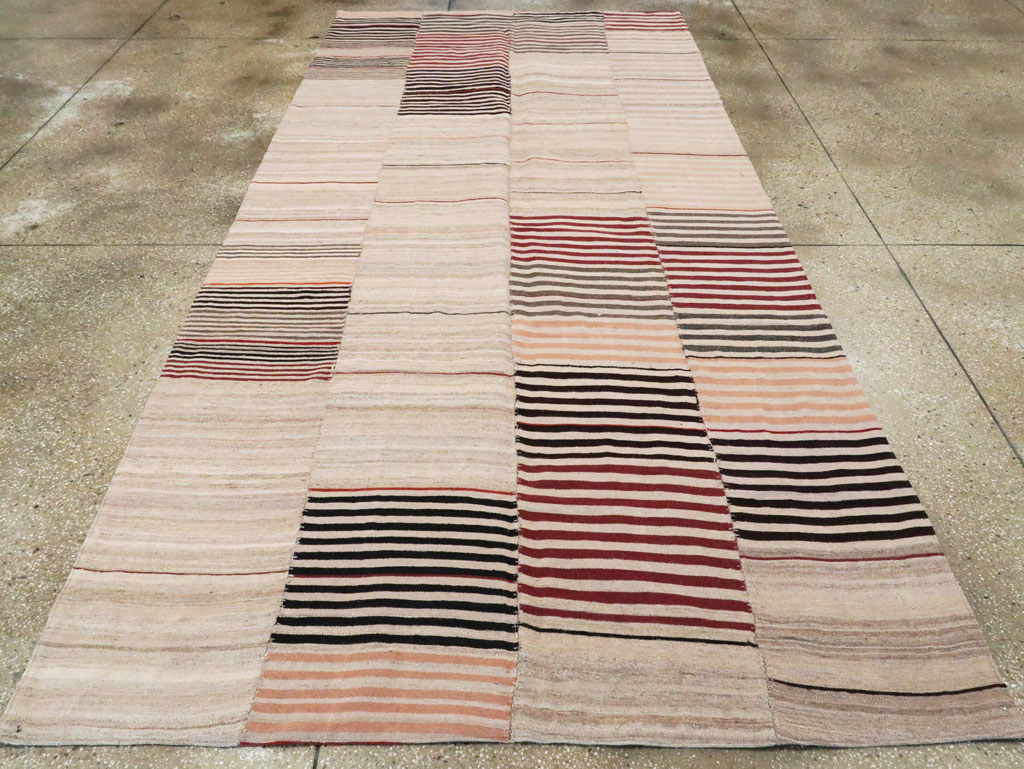 Vintage Persian Flatweave Kilim Gallery Rug, No.28550 - Gsblank