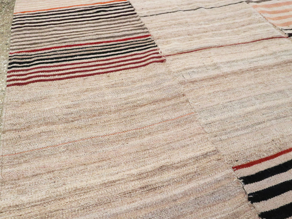 Vintage Persian Flatweave Kilim Gallery Rug, No.28550 - Gsblank