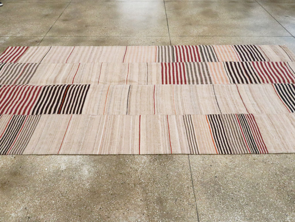 Vintage Persian Flatweave Kilim Gallery Rug, No.28550 - Gsblank