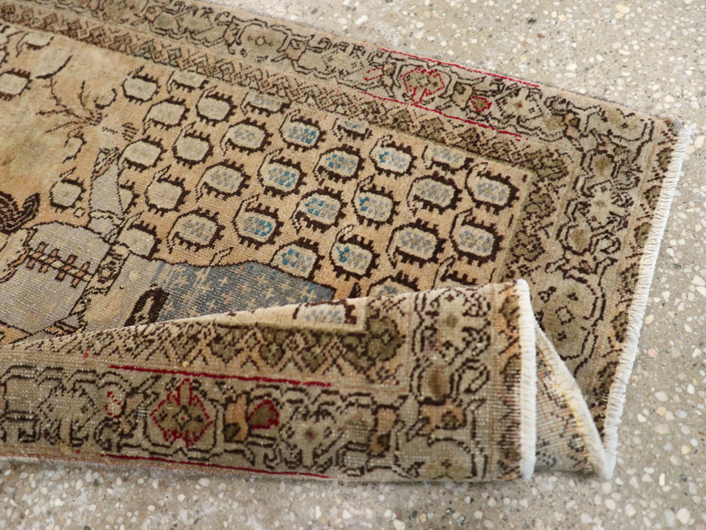 Antique Persian Tabriz Pictorial Rug, No.28553 - Gsblank