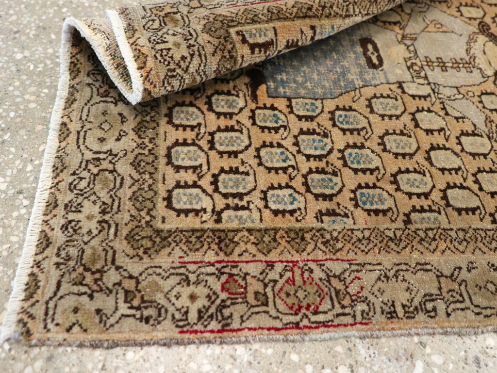 Antique Persian Tabriz Pictorial Rug, No.28553 - Gsblank