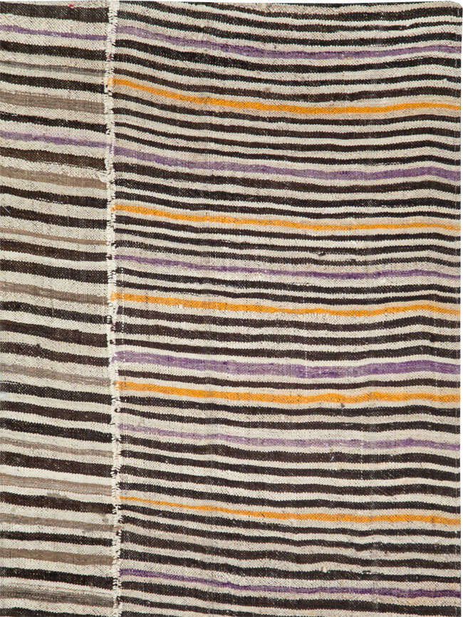 Vintage Persian Flatweave Kilim Accent Rug, No.28556 - Gsblank