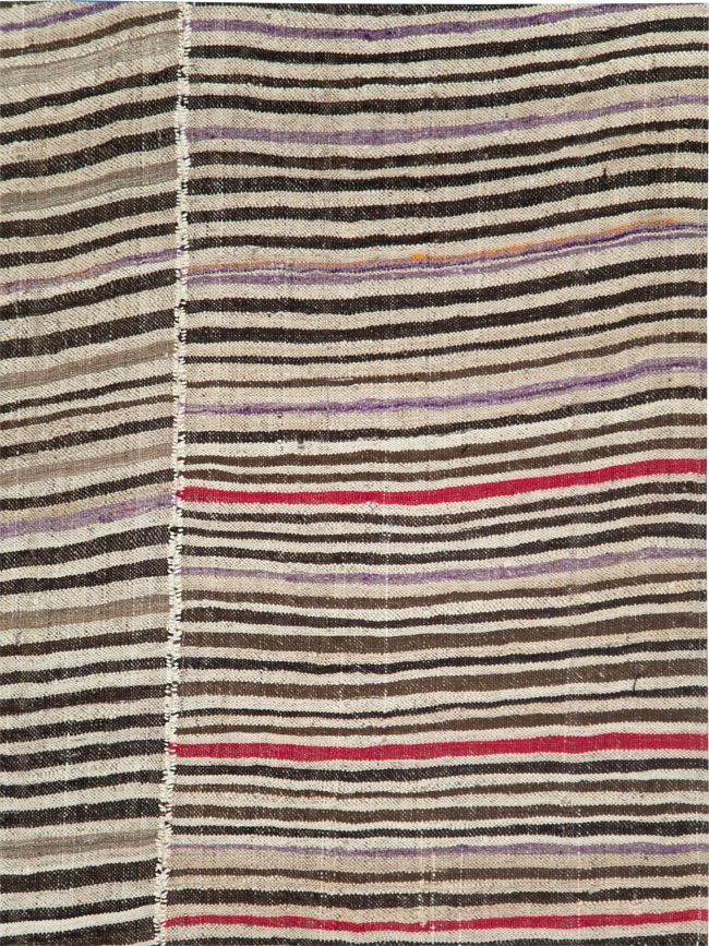 Vintage Persian Flatweave Kilim Accent Rug, No.28556 - Gsblank