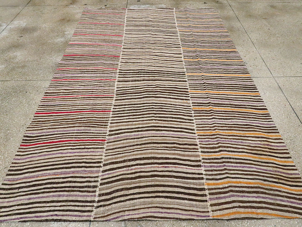 Vintage Persian Flatweave Kilim Accent Rug, No.28556 - Gsblank