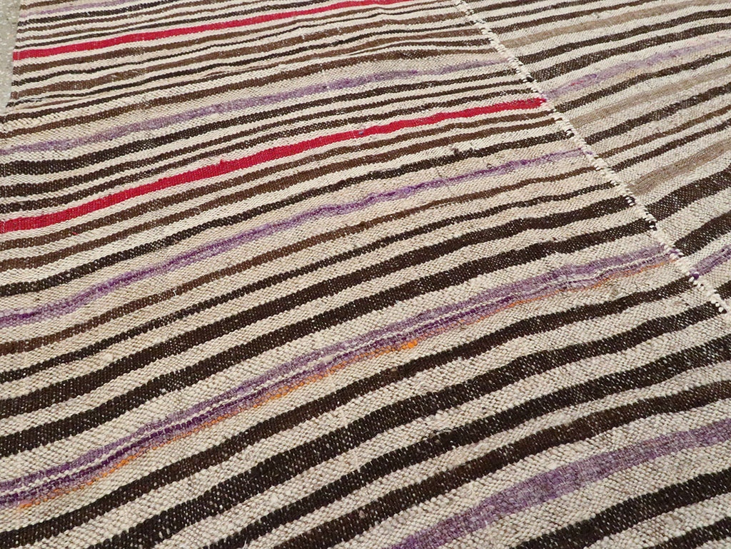 Vintage Persian Flatweave Kilim Accent Rug, No.28556 - Gsblank