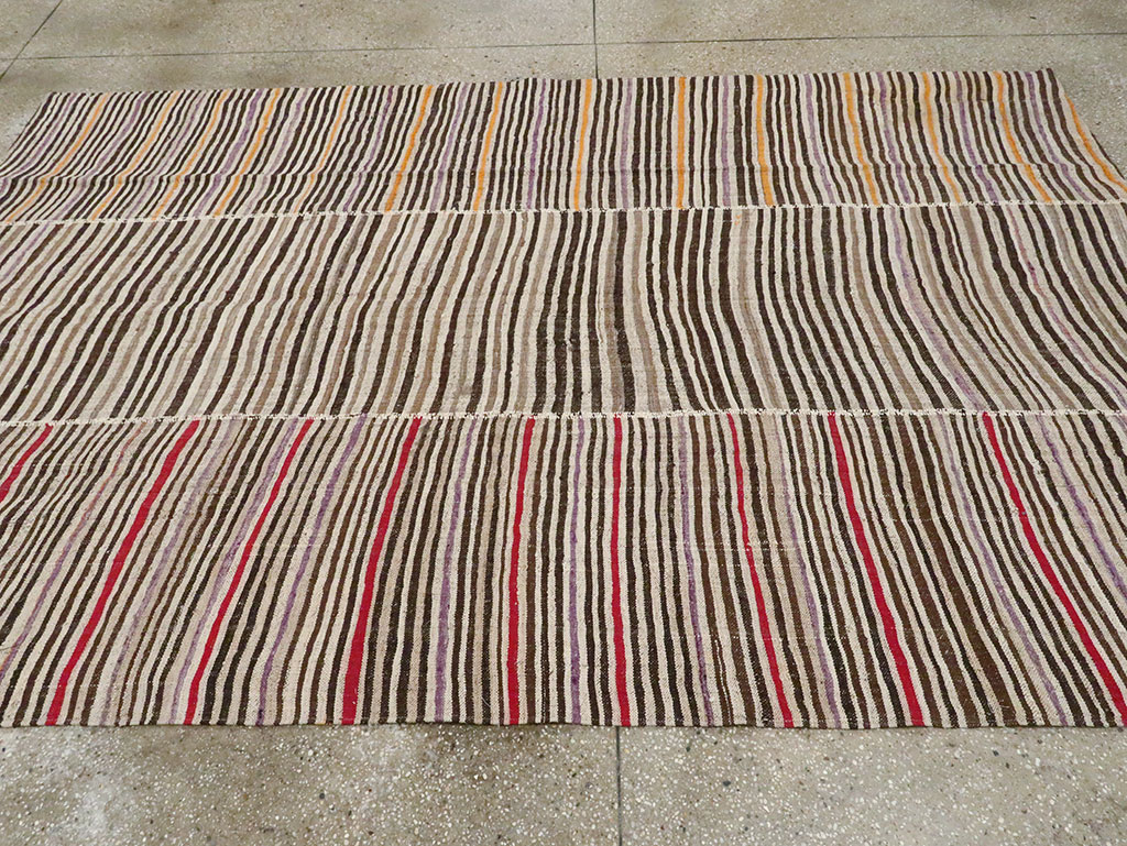 Vintage Persian Flatweave Kilim Accent Rug, No.28556 - Gsblank