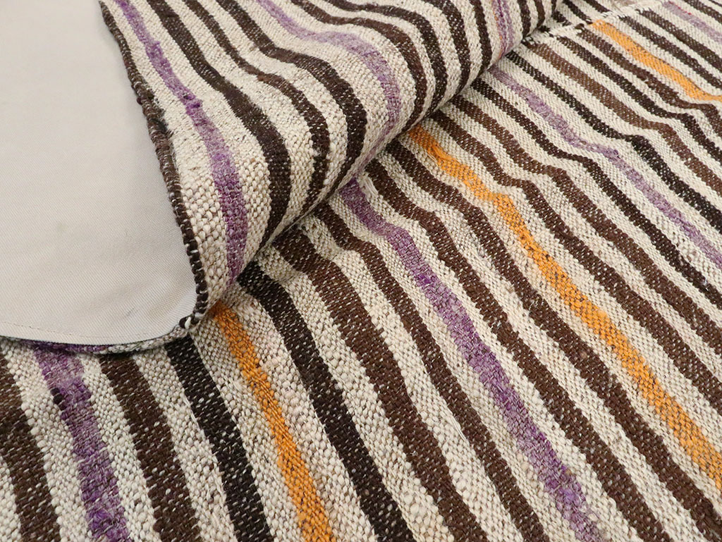 Vintage Persian Flatweave Kilim Accent Rug, No.28556 - Gsblank