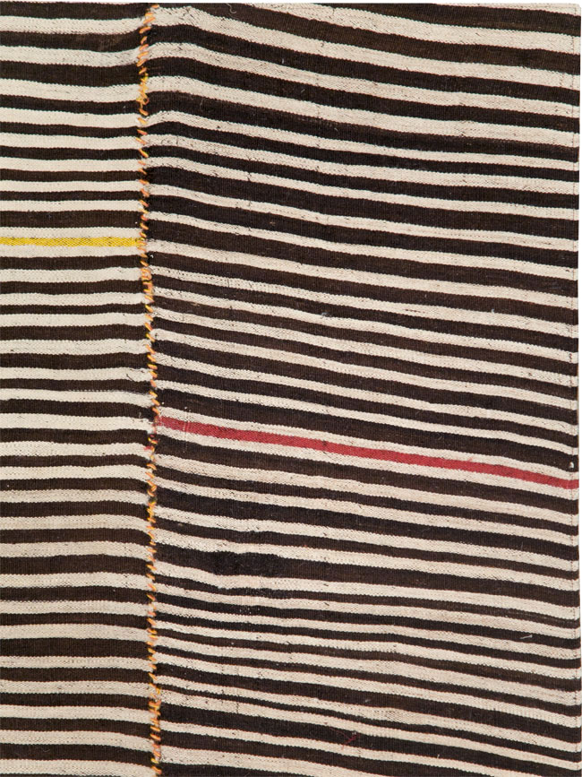 Vintage Persian Flatweave Kilim Square Accent Rug, No.28557 - Gsblank