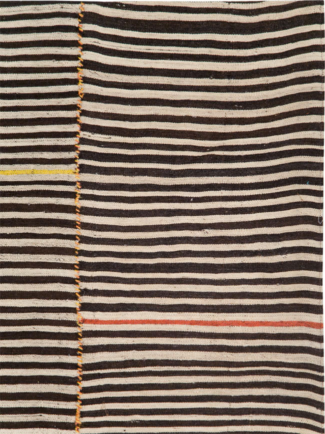 Vintage Persian Flatweave Kilim Square Accent Rug, No.28557 - Gsblank