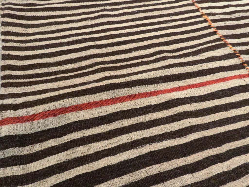 Vintage Persian Flatweave Kilim Square Accent Rug, No.28557 - Gsblank