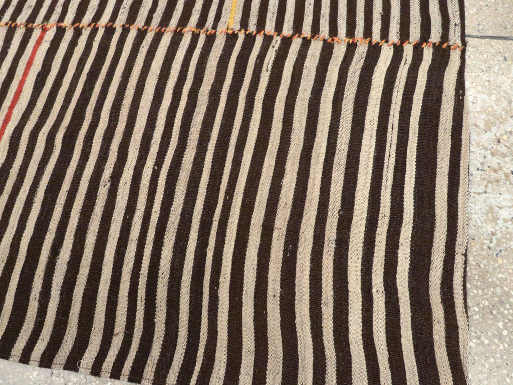 Vintage Persian Flatweave Kilim Square Accent Rug, No.28557 - Gsblank