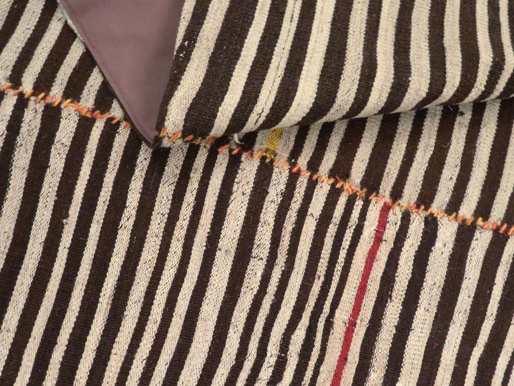 Vintage Persian Flatweave Kilim Square Accent Rug, No.28557 - Gsblank