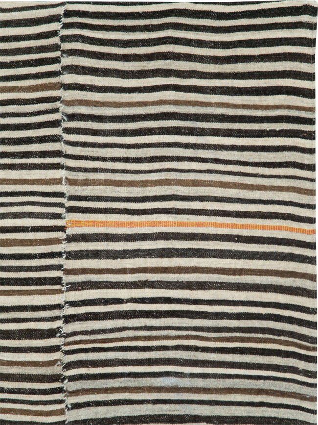 Vintage Persian Flatweave Kilim Square Accent Rug, No.28558 - Gsblank