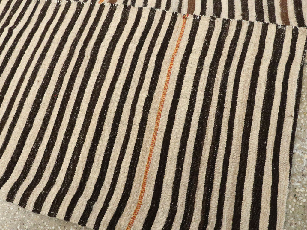 Vintage Persian Flatweave Kilim Square Accent Rug, No.28558 - Gsblank