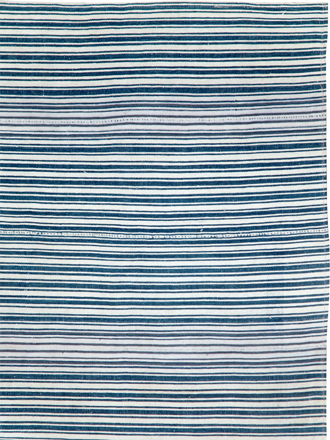 Vintage Persian Flatweave Kilim Square Accent Carpet, No.28569 - Gsblank