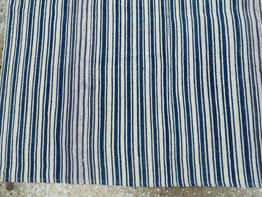 Vintage Persian Flatweave Kilim Square Accent Carpet, No.28569 - Gsblank