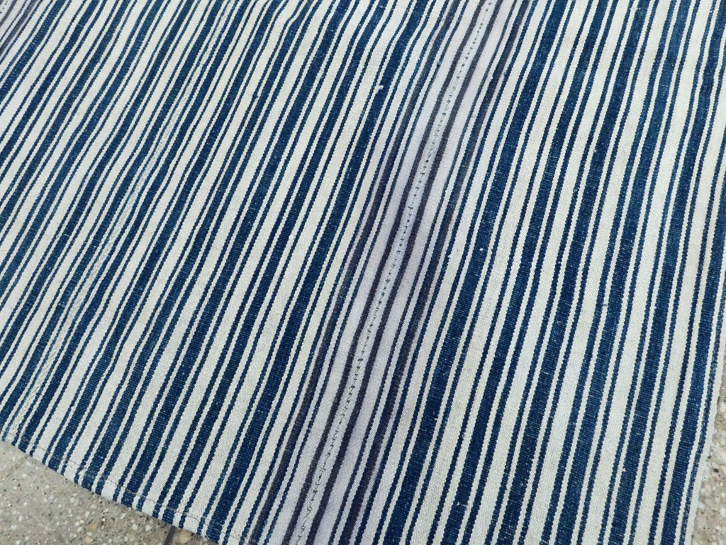 Vintage Persian Flatweave Kilim Square Accent Carpet, No.28569 - Gsblank