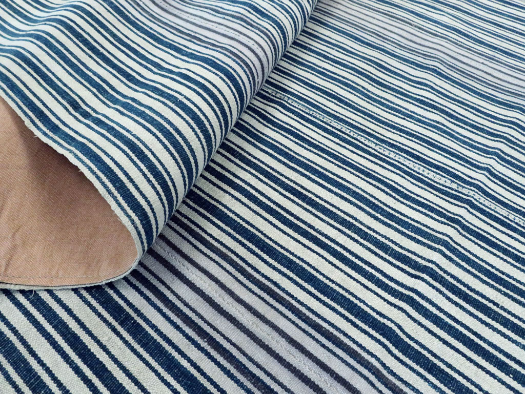 Vintage Persian Flatweave Kilim Square Accent Carpet, No.28569 - Gsblank