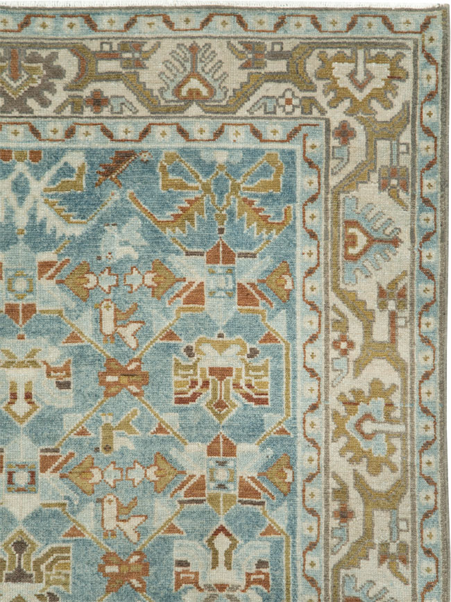 Vintage Persian Malayer Accent Rug, No.28572 - Gsblank