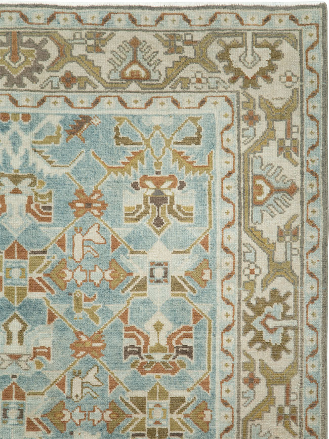 Vintage Persian Malayer Accent Rug, No.28572 - Gsblank