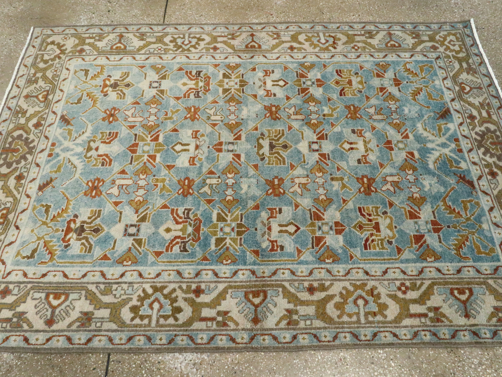 Vintage Persian Malayer Accent Rug, No.28572 - Gsblank