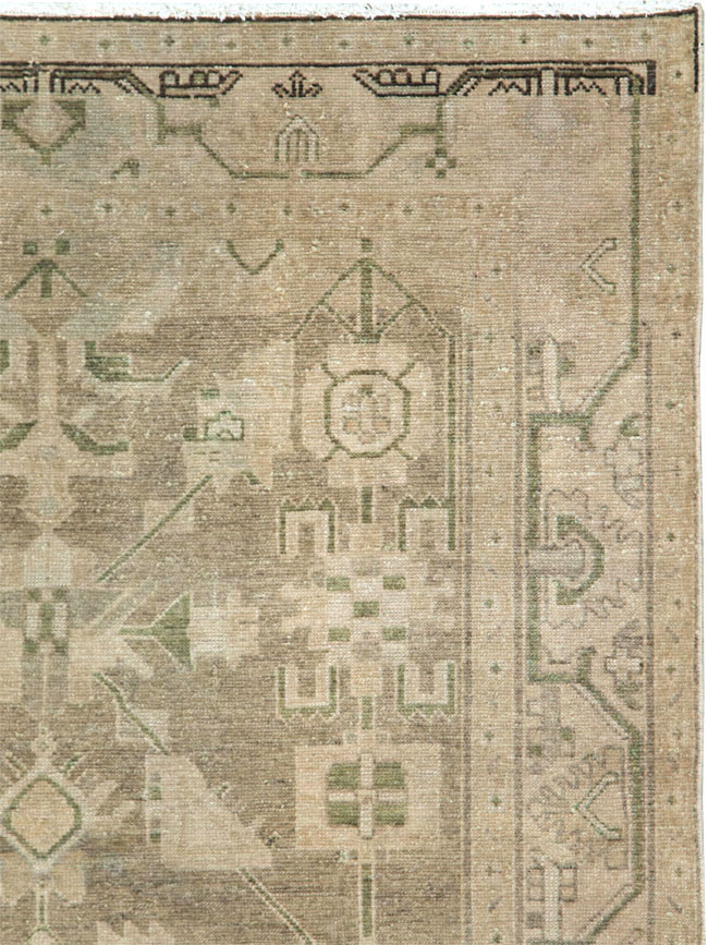 Vintage Persian Malayer Accent Rug, No.28573 - Gsblank