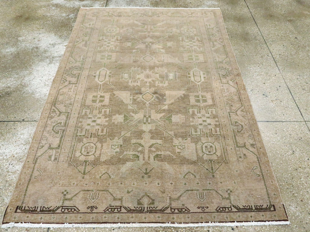 Vintage Persian Malayer Accent Rug, No.28573 - Gsblank