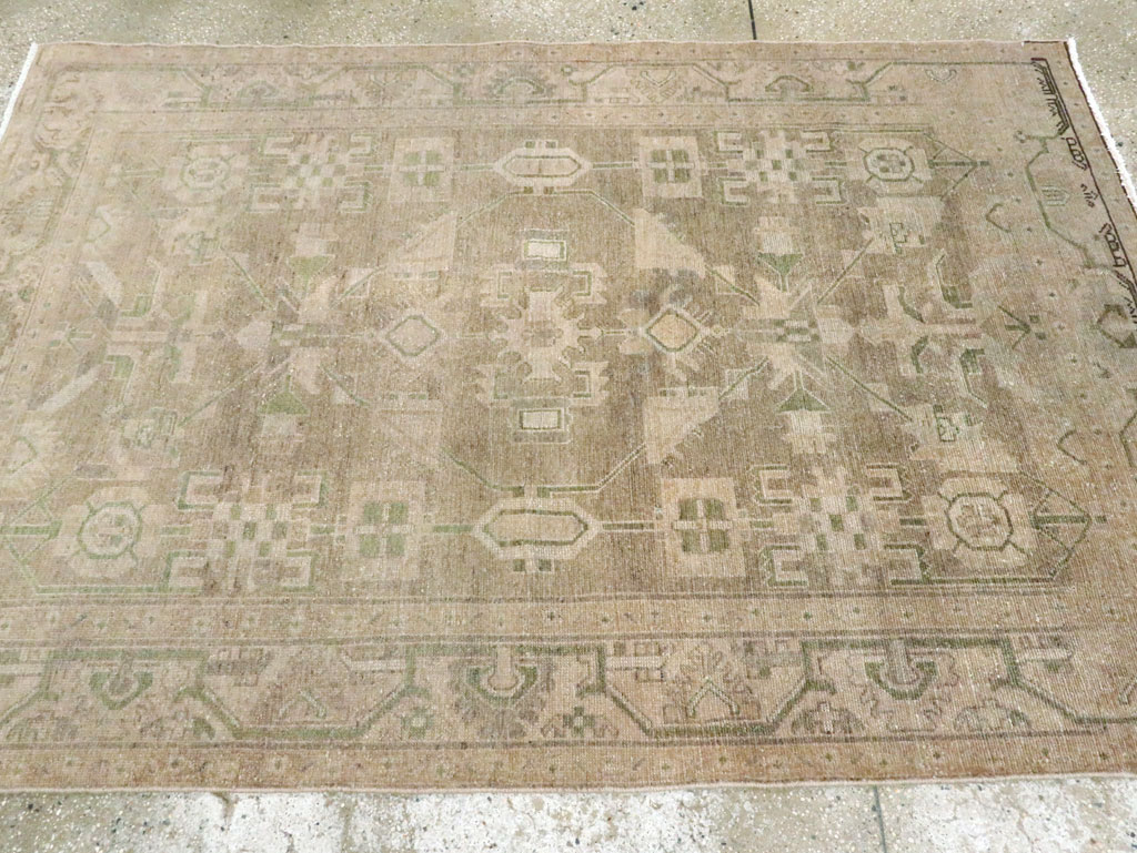 Vintage Persian Malayer Accent Rug, No.28573 - Gsblank