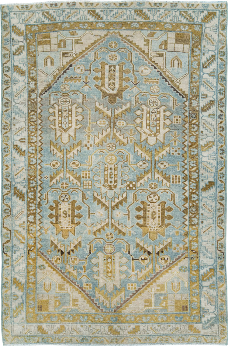 Vintage Persian Malayer Accent Rug, No.28574 - Gsblank