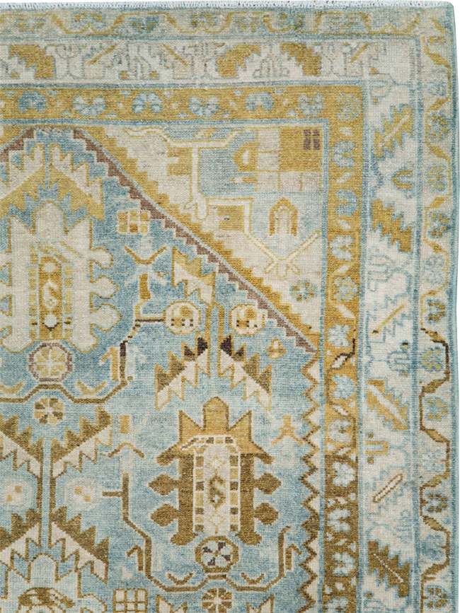Vintage Persian Malayer Accent Rug, No.28574 - Gsblank