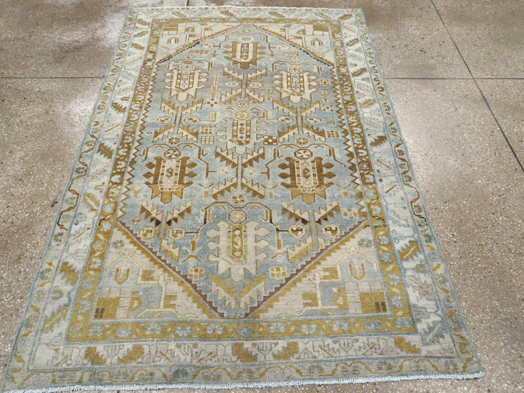 Vintage Persian Malayer Accent Rug, No.28574 - Gsblank