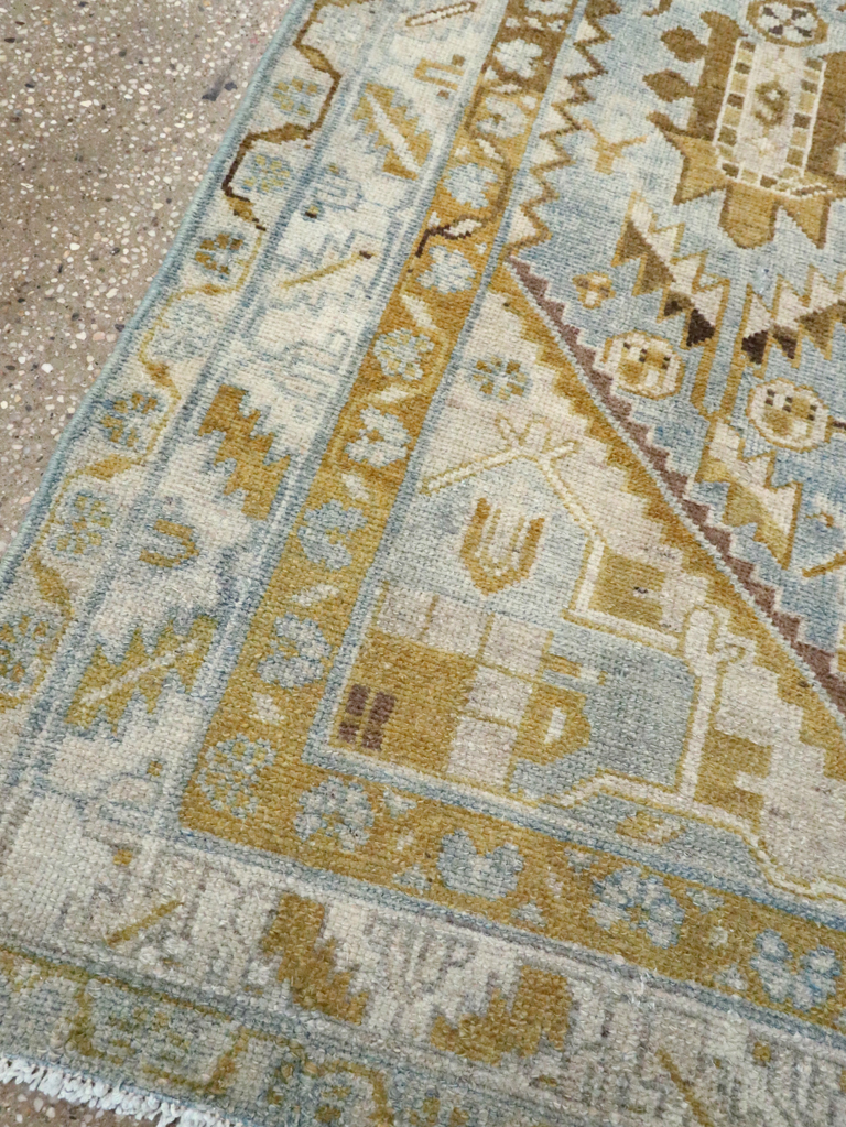 Vintage Persian Malayer Accent Rug, No.28574 - Gsblank