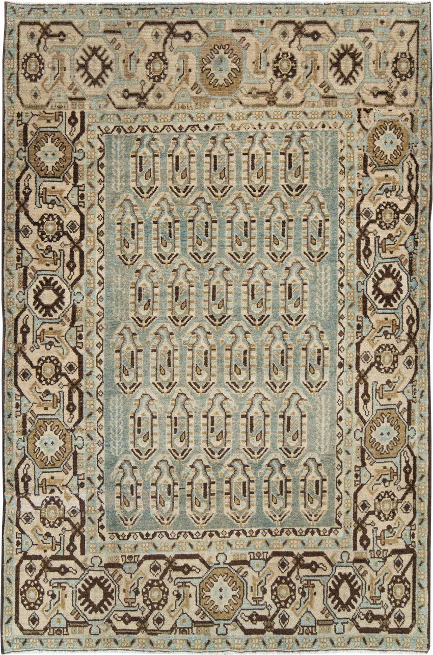 Vintage Persian Malayer Accent Rug, No.28577 - Gsblank