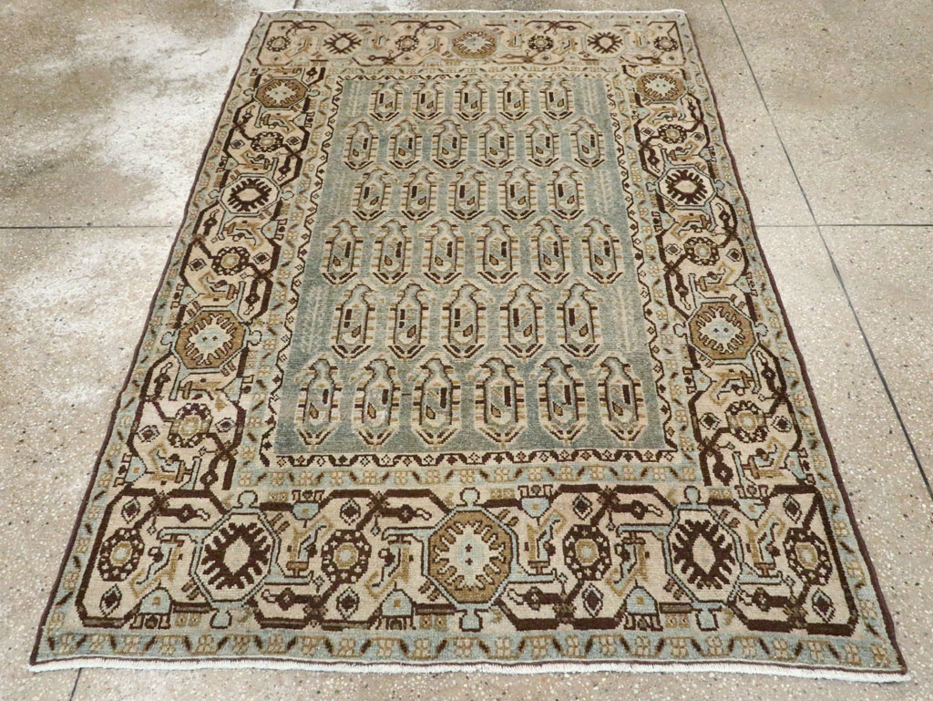 Vintage Persian Malayer Accent Rug, No.28577 - Gsblank