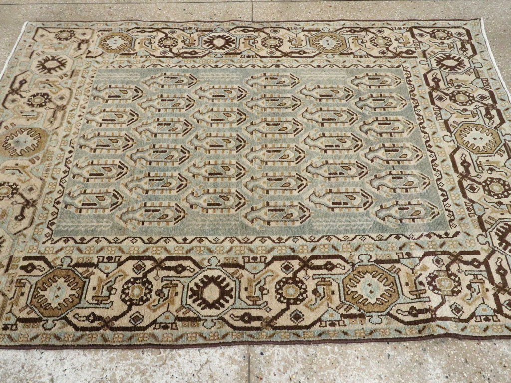 Vintage Persian Malayer Accent Rug, No.28577 - Gsblank