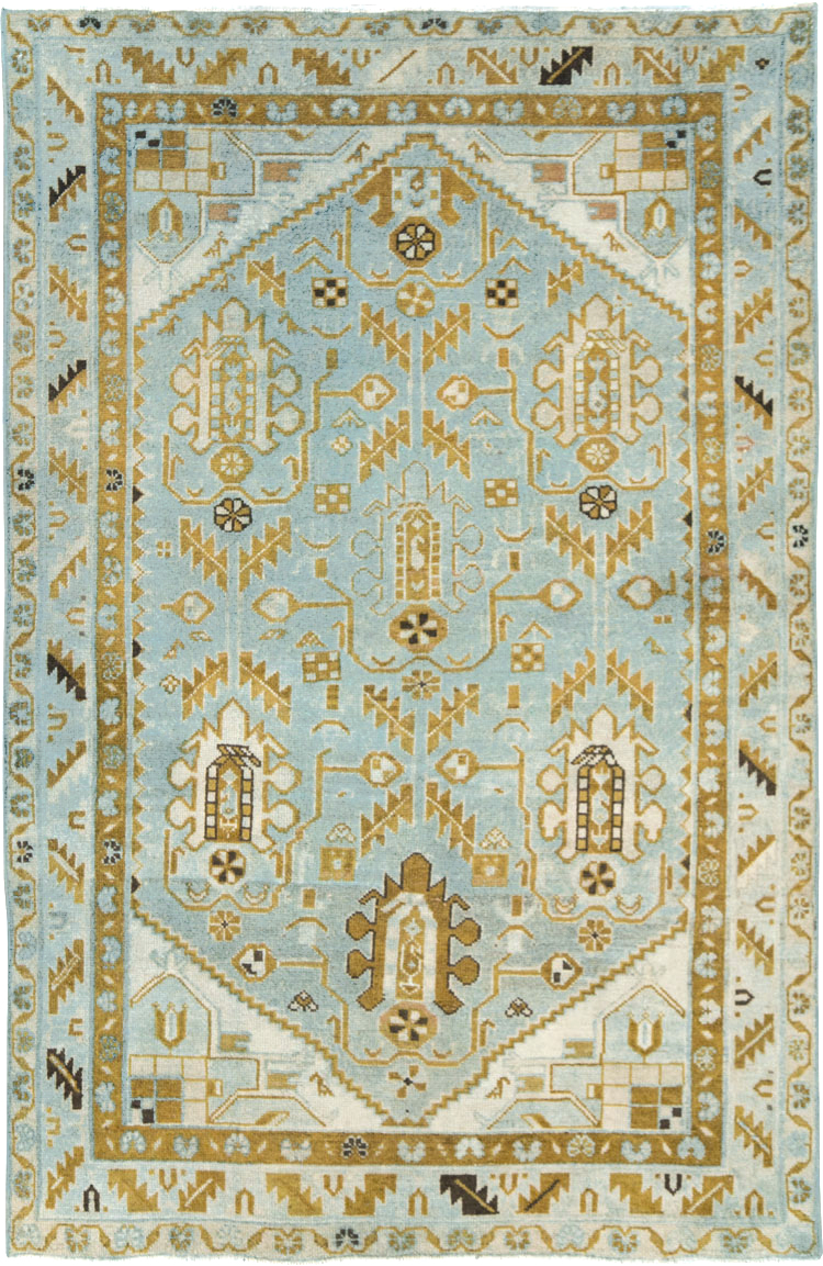 Vintage Persian Malayer Accent Rug, No.28578 - Gsblank