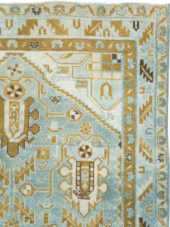 Vintage Persian Malayer Accent Rug, No.28578 - Gsblank