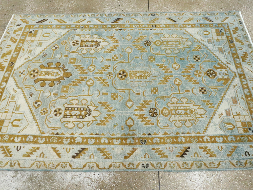 Vintage Persian Malayer Accent Rug, No.28578 - Gsblank