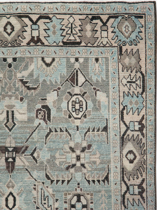 Vintage Persian Malayer Accent Rug, No.28579 - Gsblank