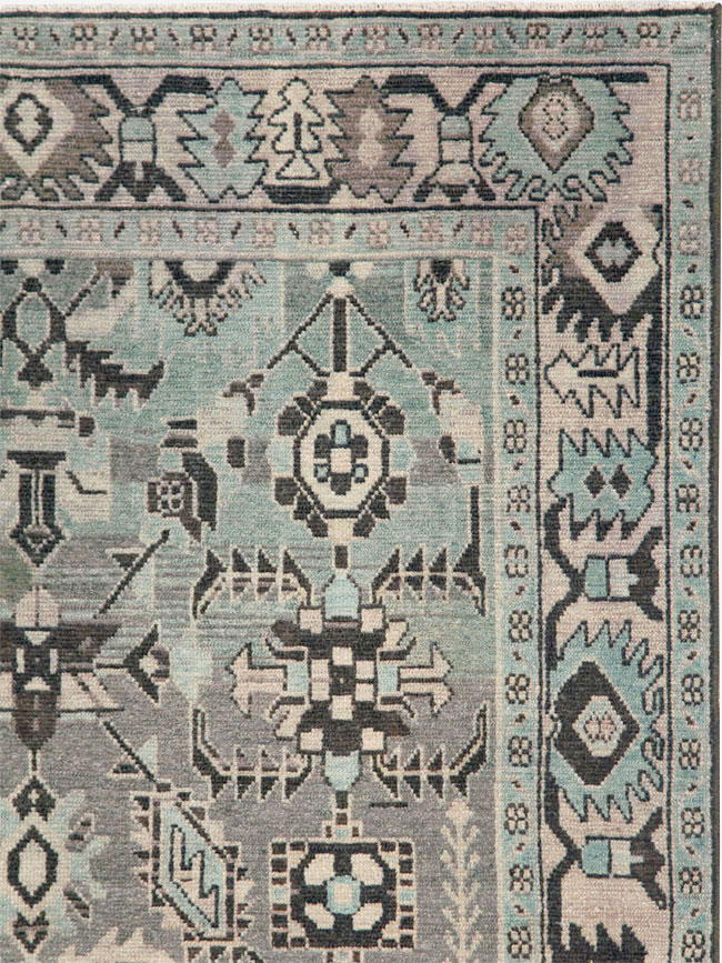 Vintage Persian Malayer Accent Rug, No.28579 - Gsblank